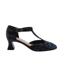 Scarpa con tacco in velluto