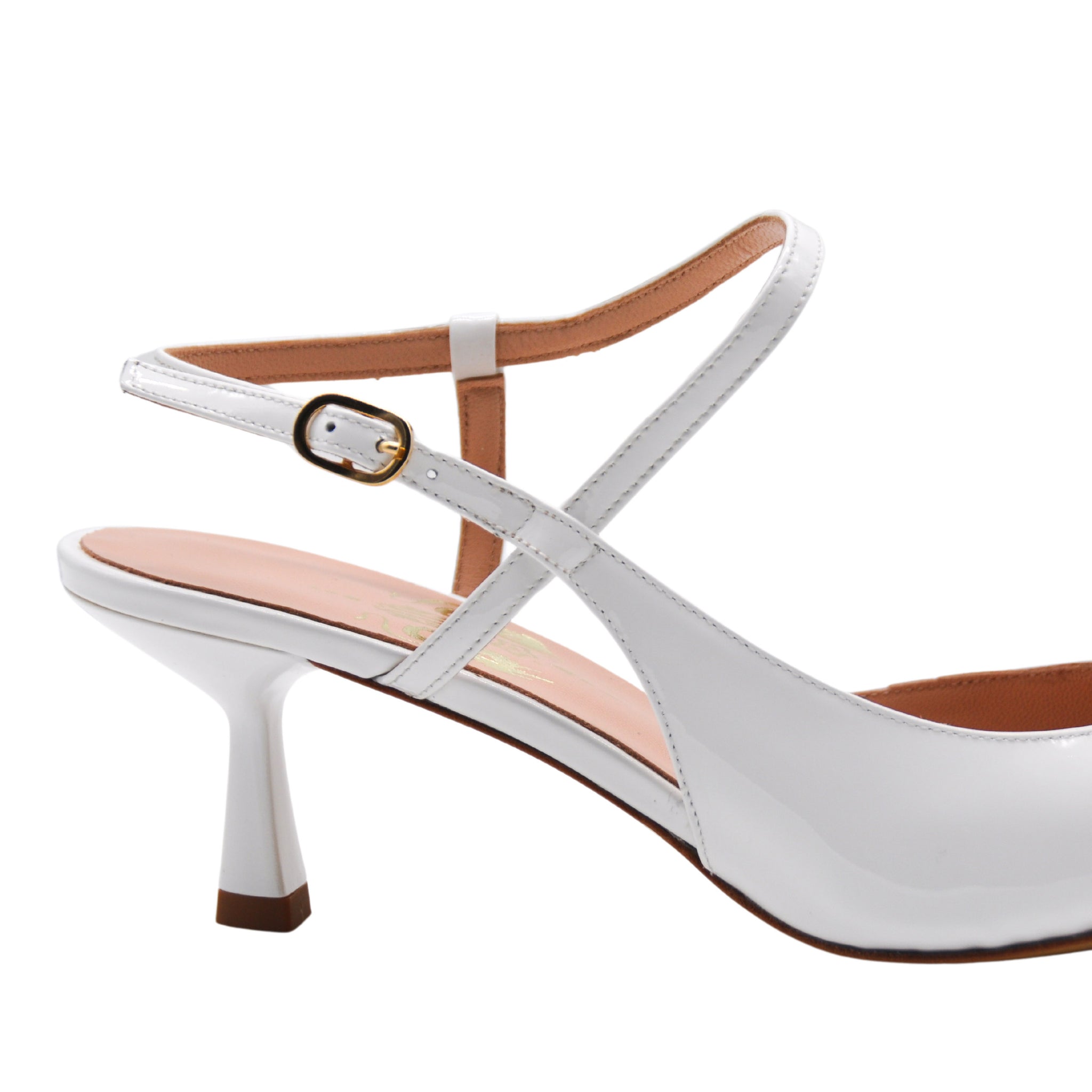 Slingback in vernice