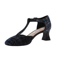 Scarpa con tacco in velluto