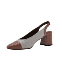 Slingback in vernice e cocco