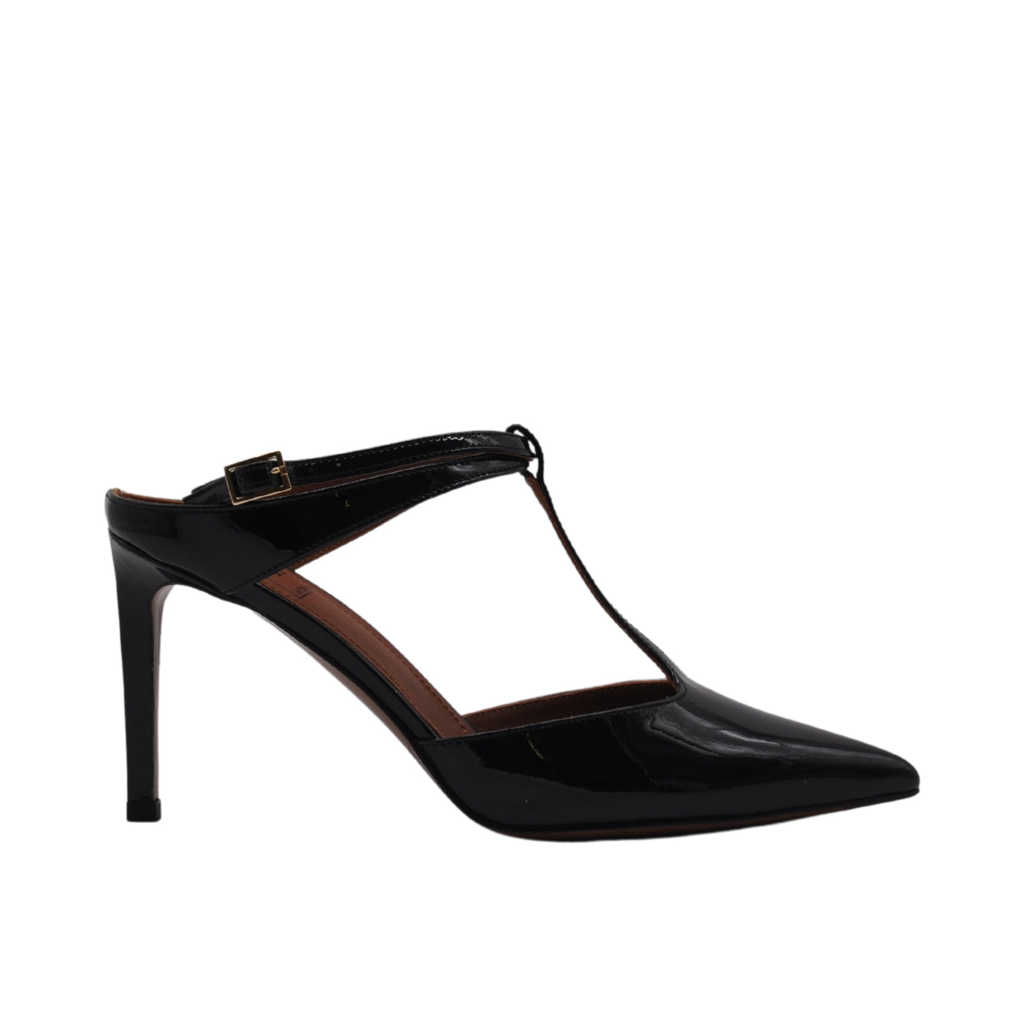 Slingback in vernice