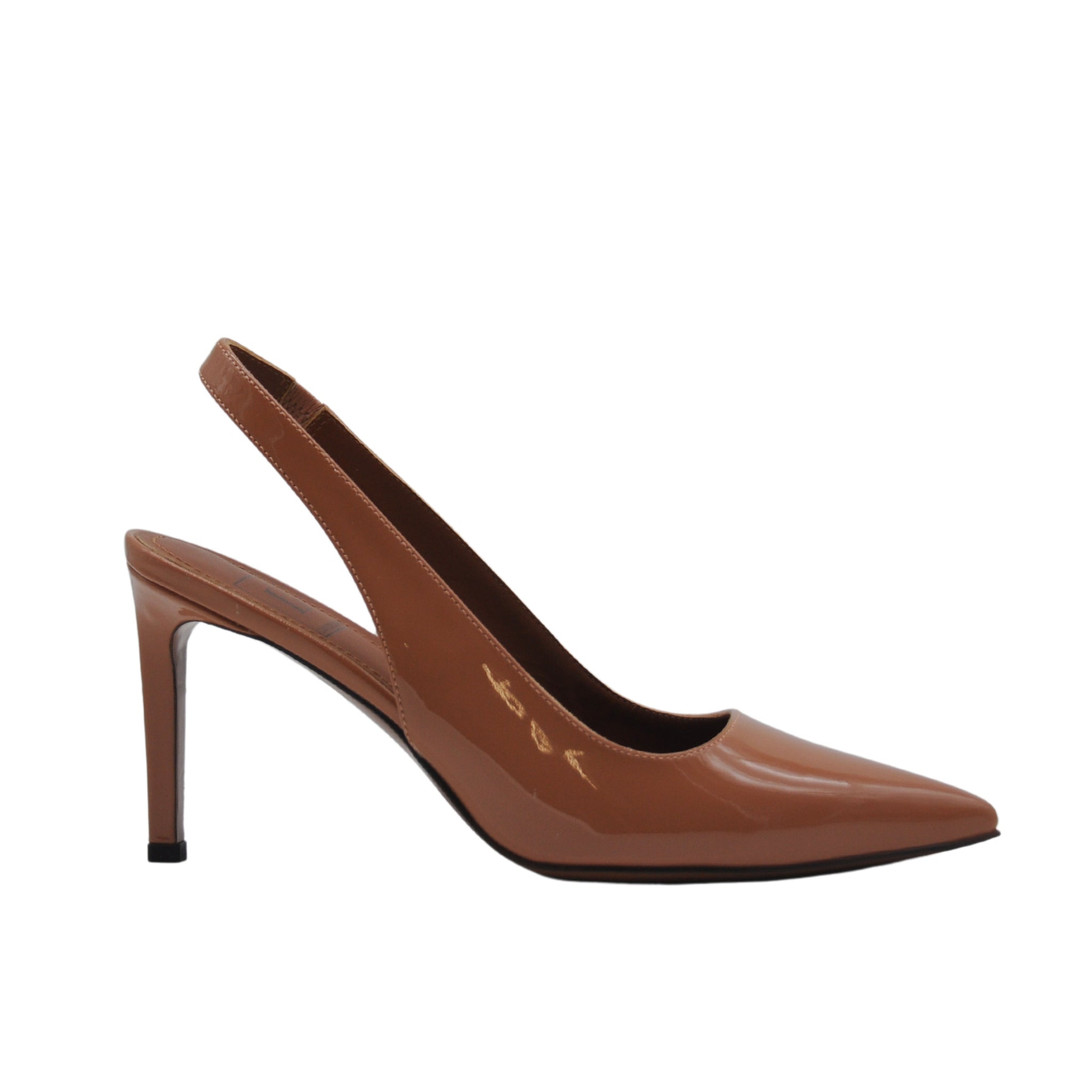 Slingback in vernice