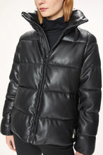 Piumino similpelle nero OOF WEAR