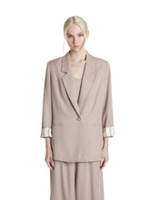 GIACCA DRITTA IN TWILL DI VISCOSA